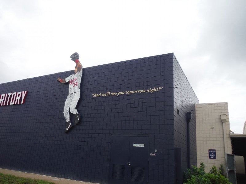 Kirby Puckett Sign and Quote "And we'll see you tomorrow night!"