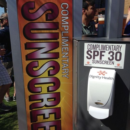 Free sunscreen at Salt River Fields!