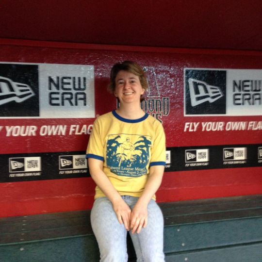 Me in the dugout at Chase Field