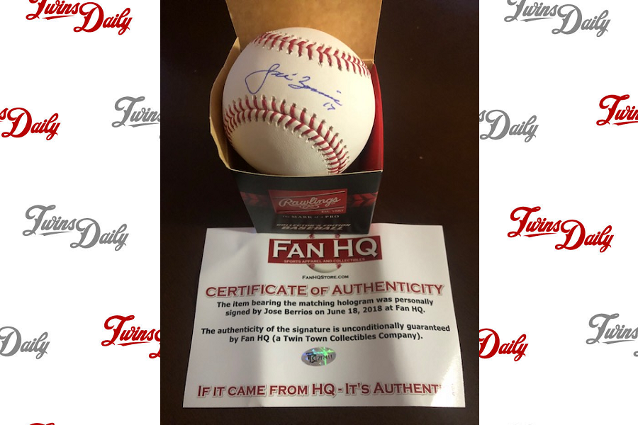 Winner Announced Of Jose Berrios Autographed Baseball!