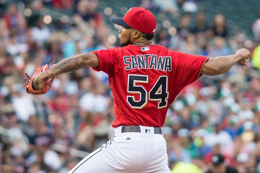 Minnesota Twins' Ervin Santana shuts down Giants with arm, bat