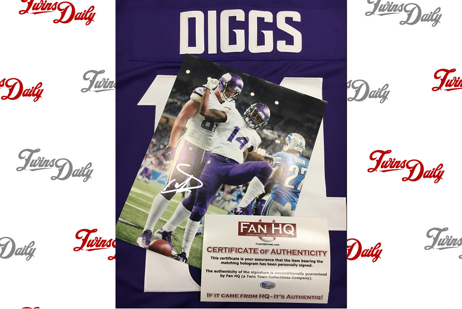 Winner Announced For  Stefon Diggs Signed Photo From Twins Daily And FanHQ