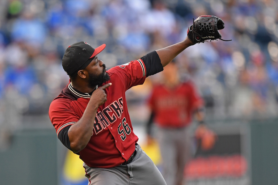 Rodney beats the heat in the bullpen 