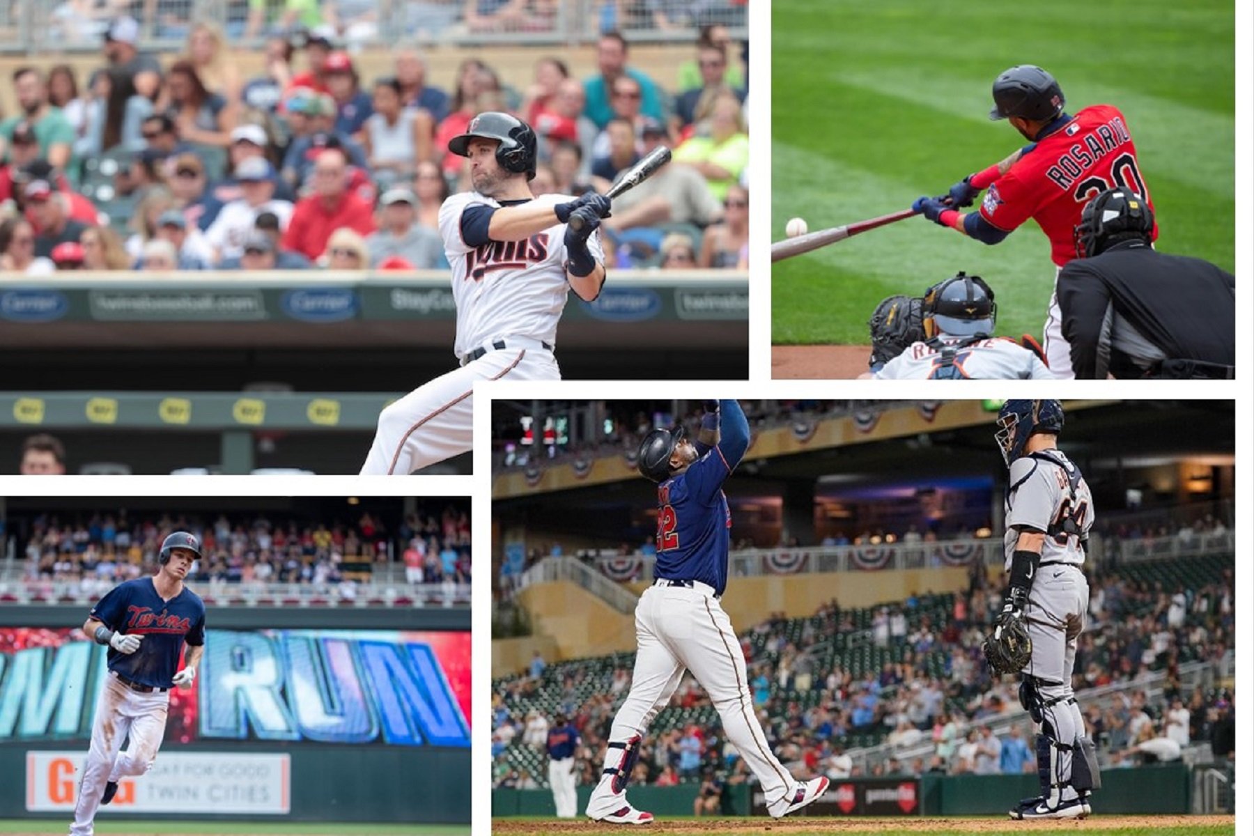 Twins catcher Joe Mauer #7 hits a game tying home run in the top of the 9th  inning during the game between the Minnesota Twins vs Philadelphia Phillies  at Citizens Bank Park