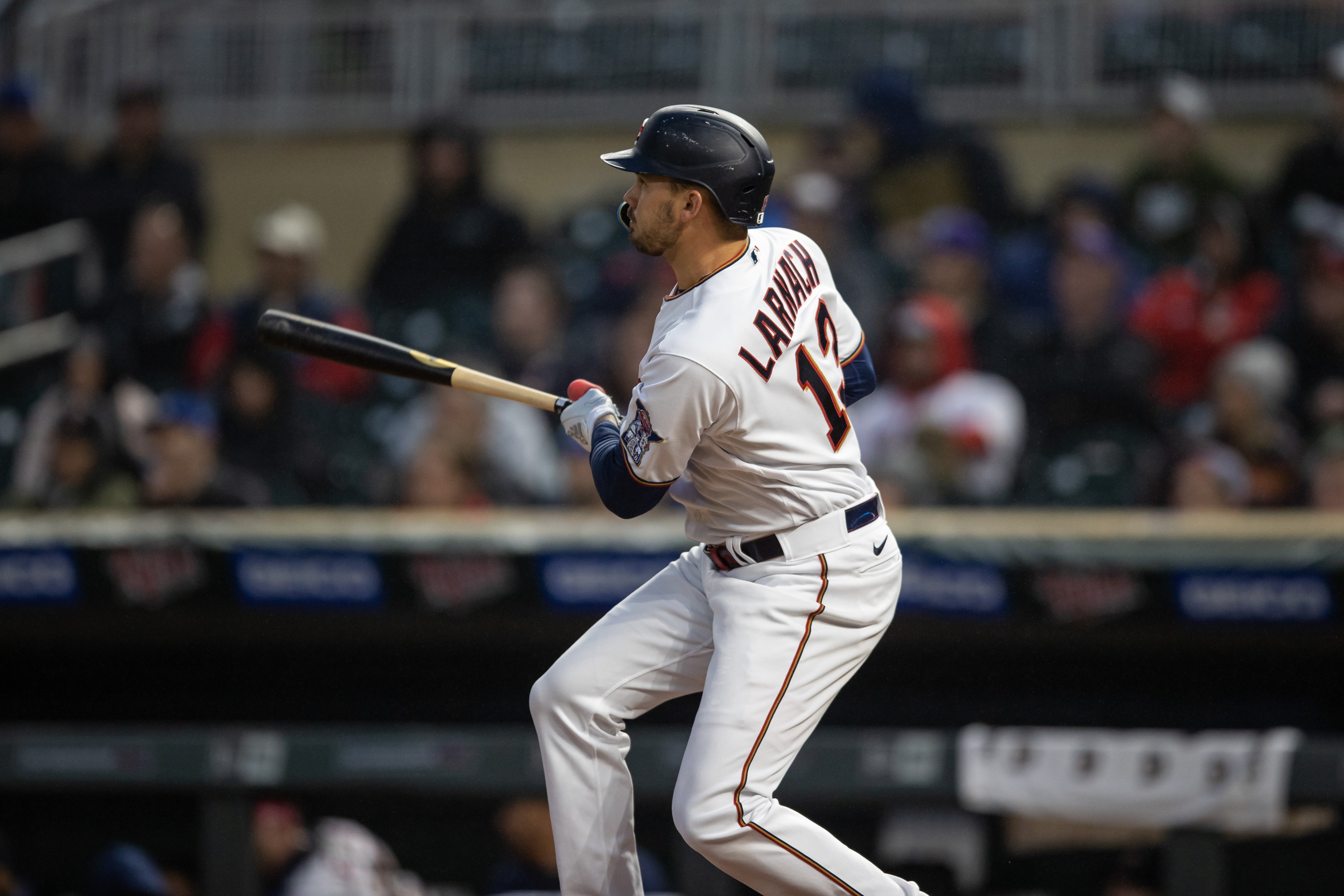 Park] Trevor Larnach, absolute missile to right-center. Left the ballpark  about as quickly as I've seen any ball go. Third homer of the spring. :  r/minnesotatwins