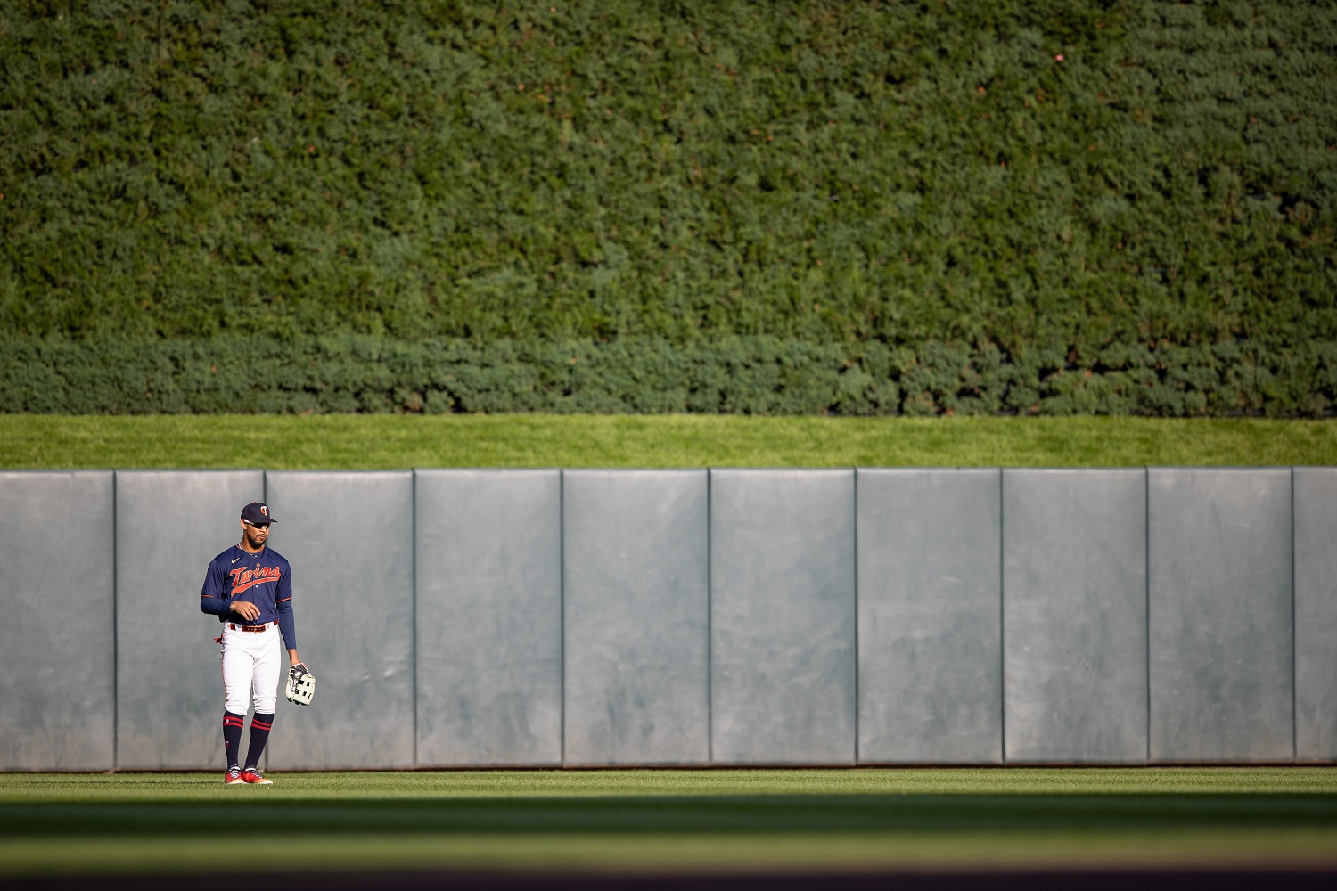 Byron Buxton showed no regard for the wall as he made this insane