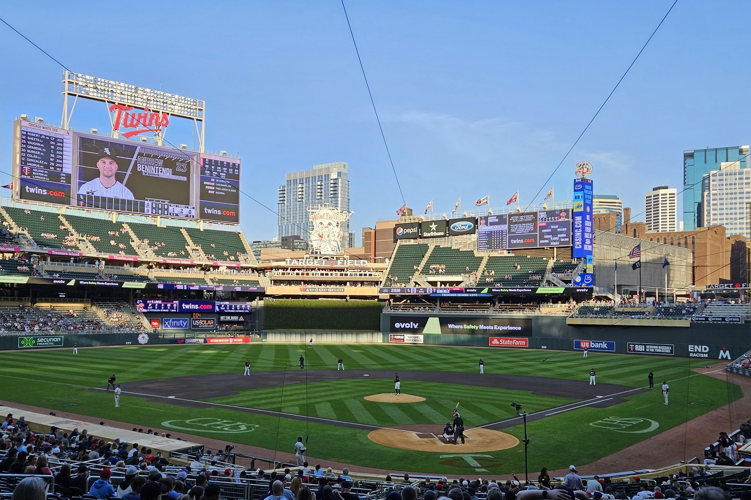 At Target Field, before 'Play Ball,' there are just a few thousand