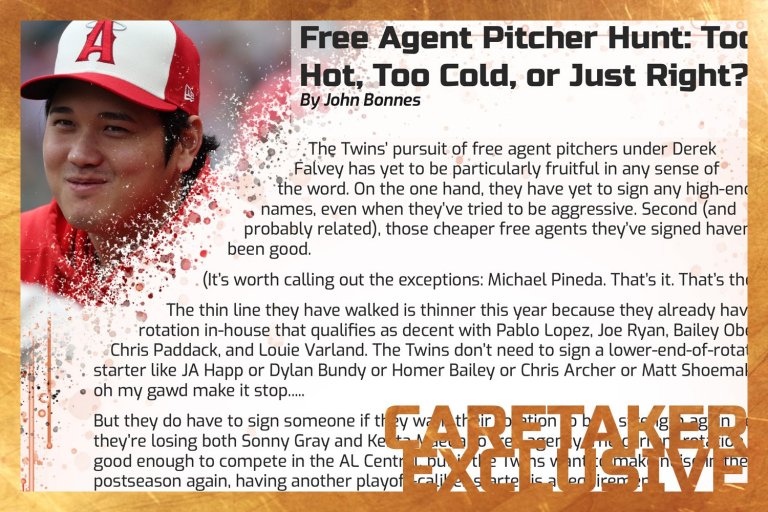 The Twins' Free Agent Pitcher Hunt: Too Hot, Too Cold, or Just Right?