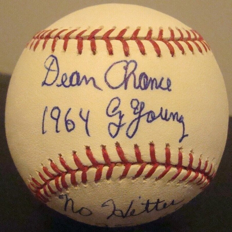 Dean Chance's Autograph