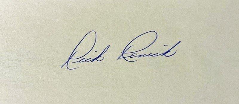 Rick Renick's Autograph