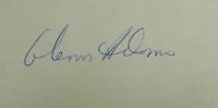 Glenn Adams's Autograph