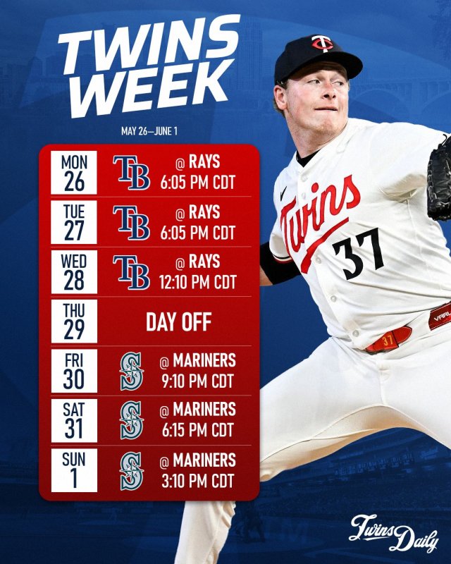 Schedule, May 26-June 1