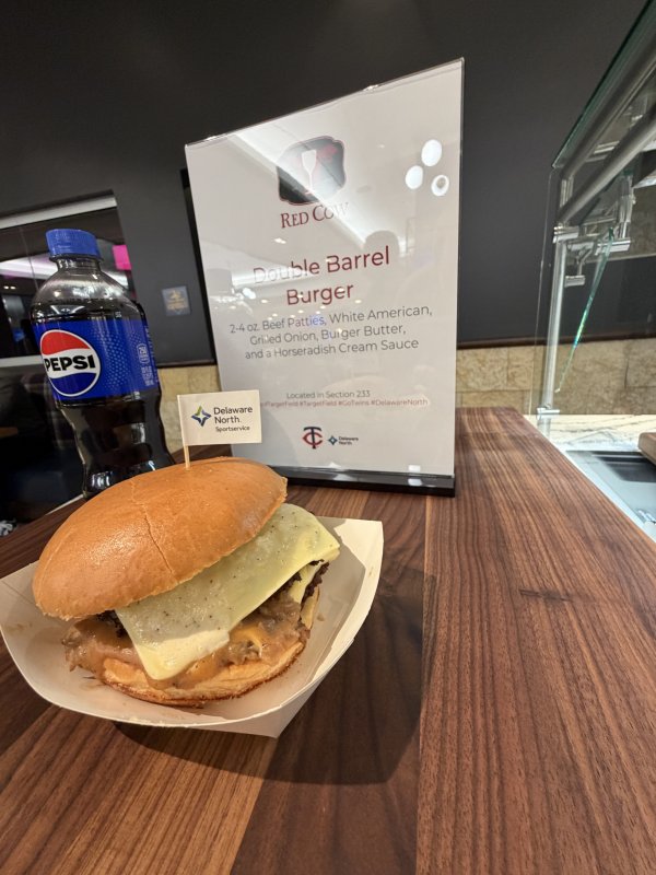 Red Cow's Double Barrel Burger